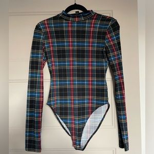 Forever 21 Plaid Bodysuit